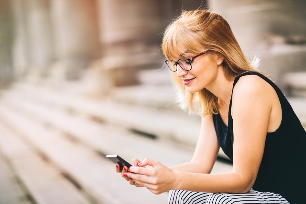 young woman on cell phone