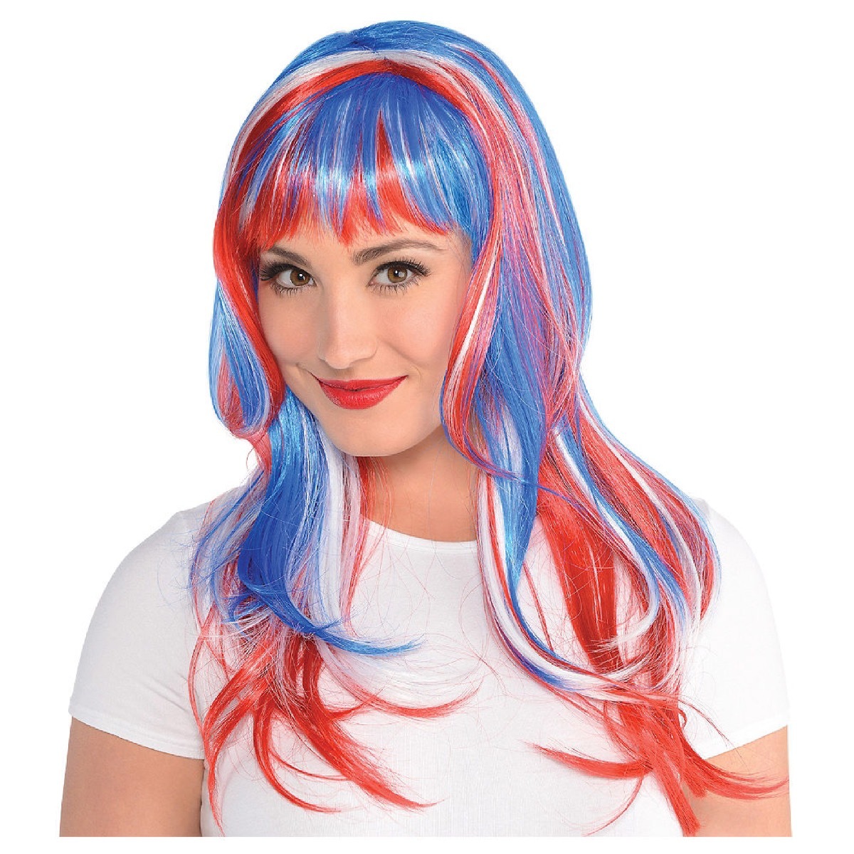 Red, White, and Blue Wig Fourth of July Accessories