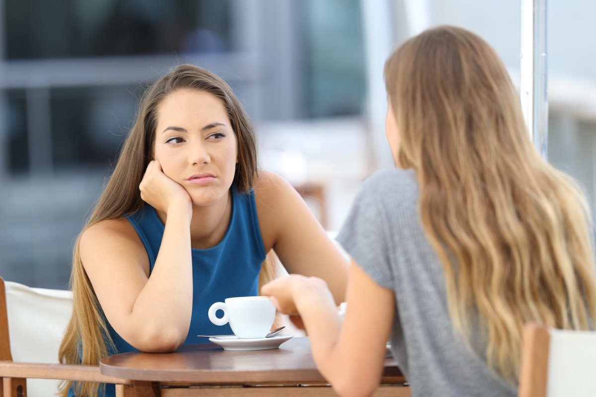 woman skeptical of friend