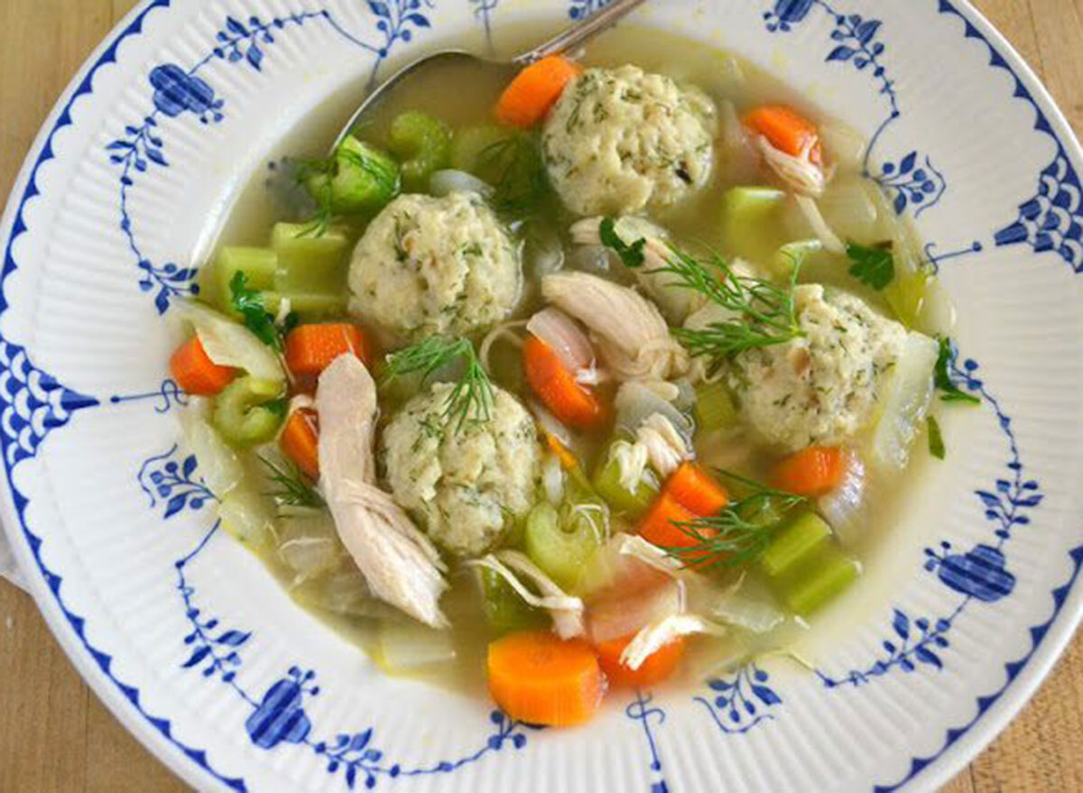 dilled matzo ball soup