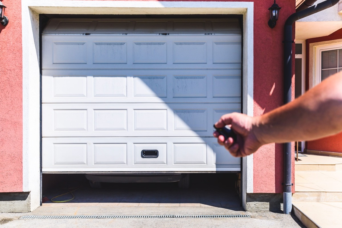 Opening garage for car