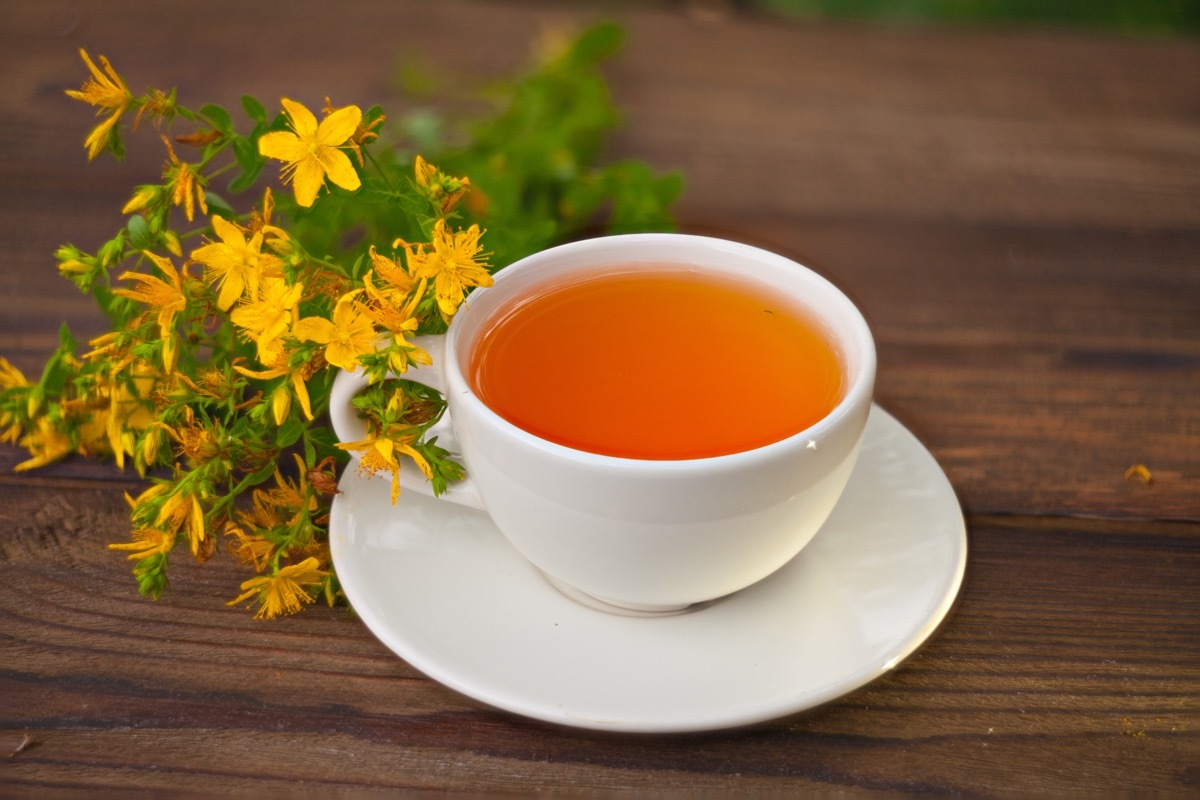 delicious green tea in a beautiful glass bowl on a table