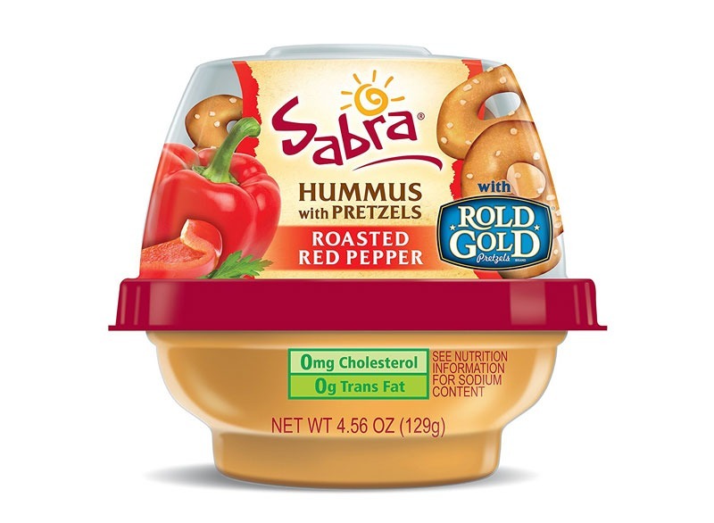 Sabra hummus pretzel snack