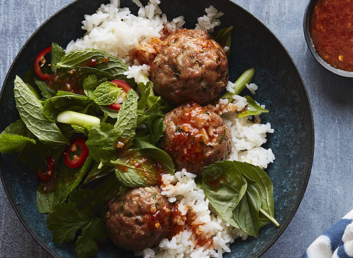 asian pork meatballs