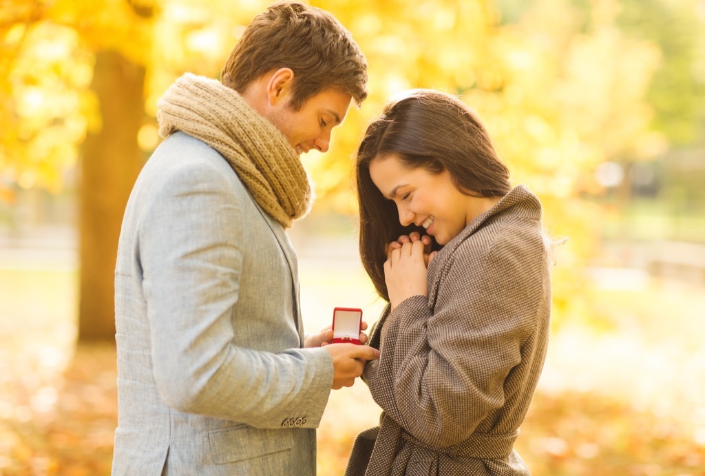 Outdoors Marriage Proposal - engagement proposal