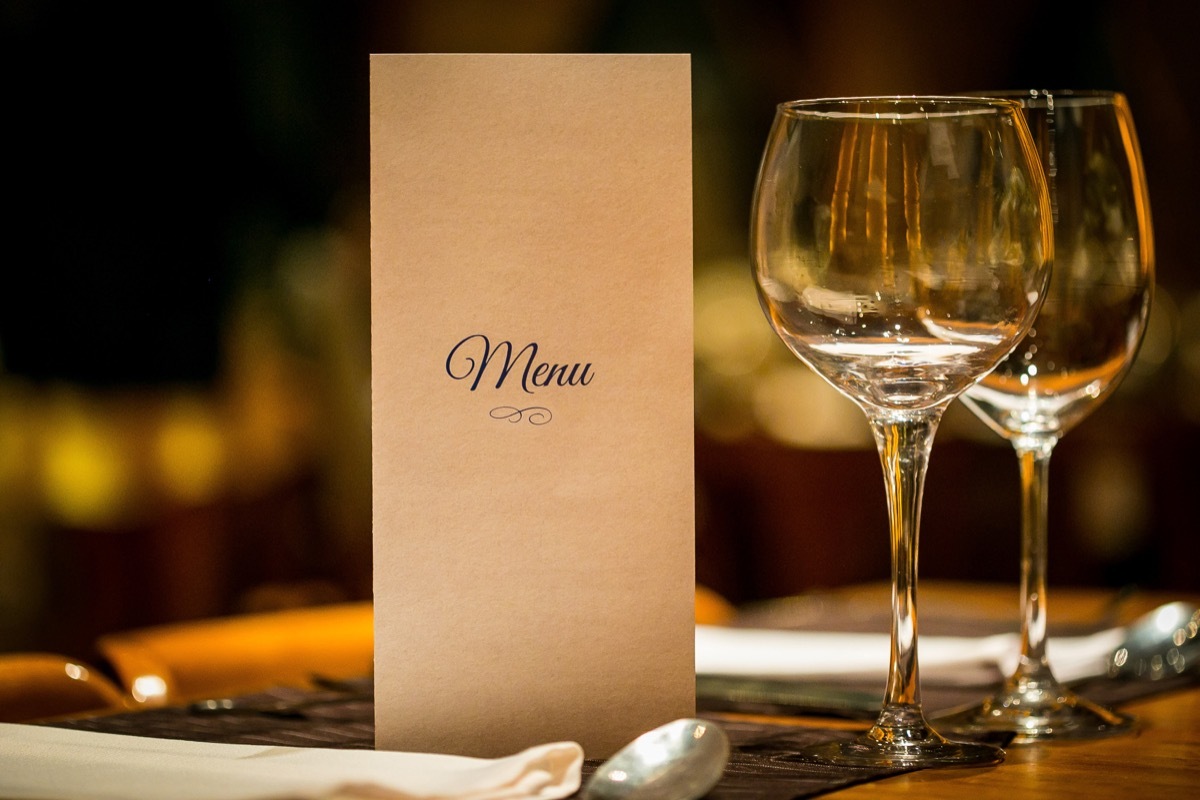 an old menu on the table, titanic artifacts