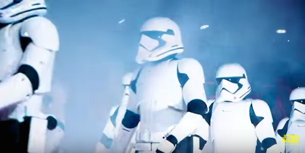 stormtroopers at red carpet european premier