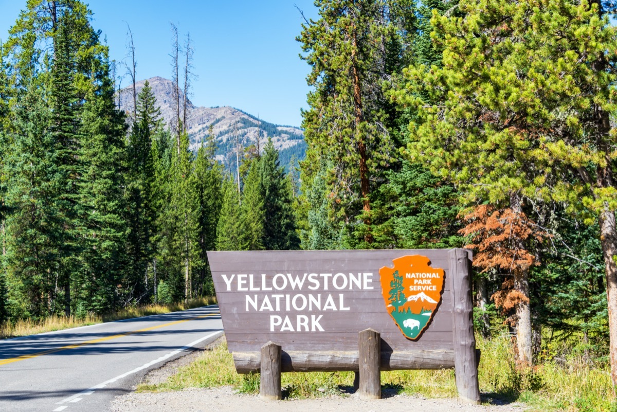 entrance to yellowstone national park