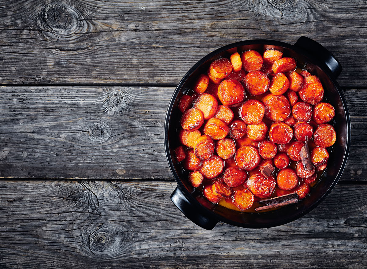 candied yams in a slow cooker pot