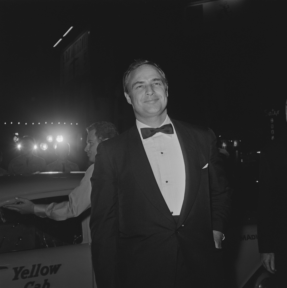 Marlon Brando at the premiere of 