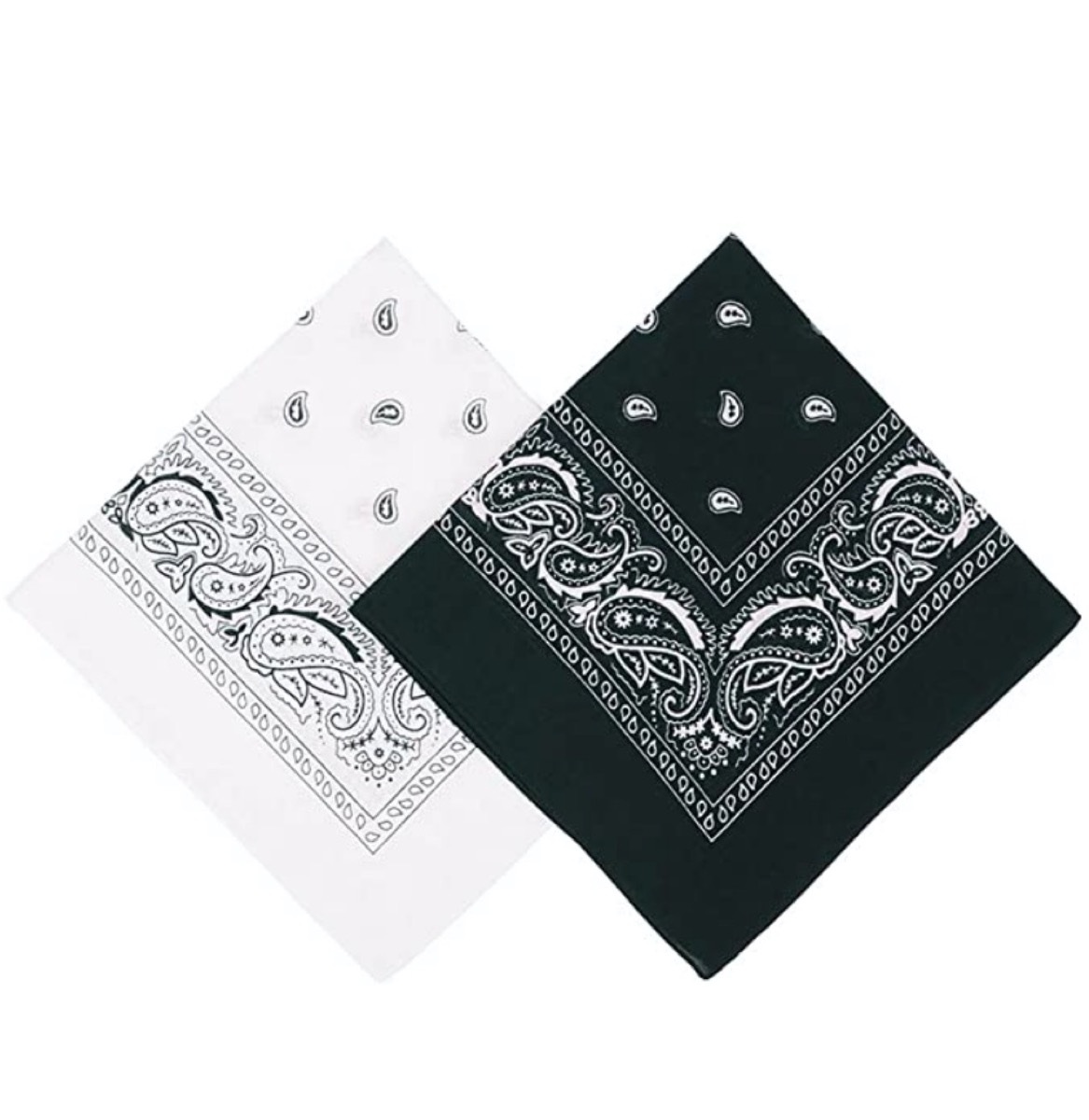 black and white bandanas