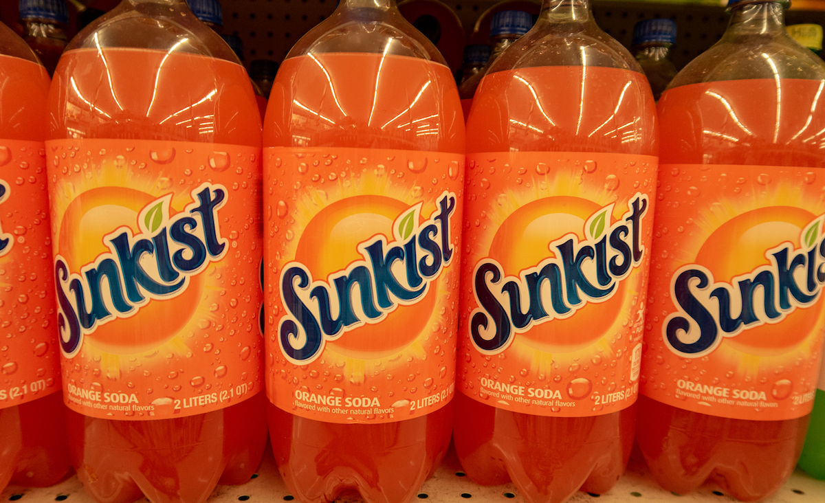 Sunkist orange soda bottles