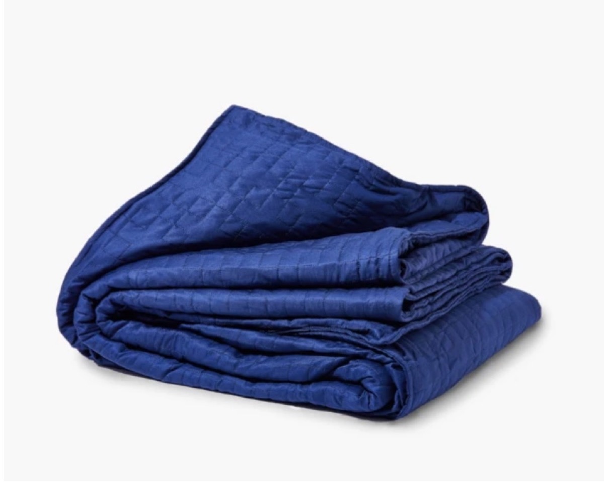 blue weighted blanket