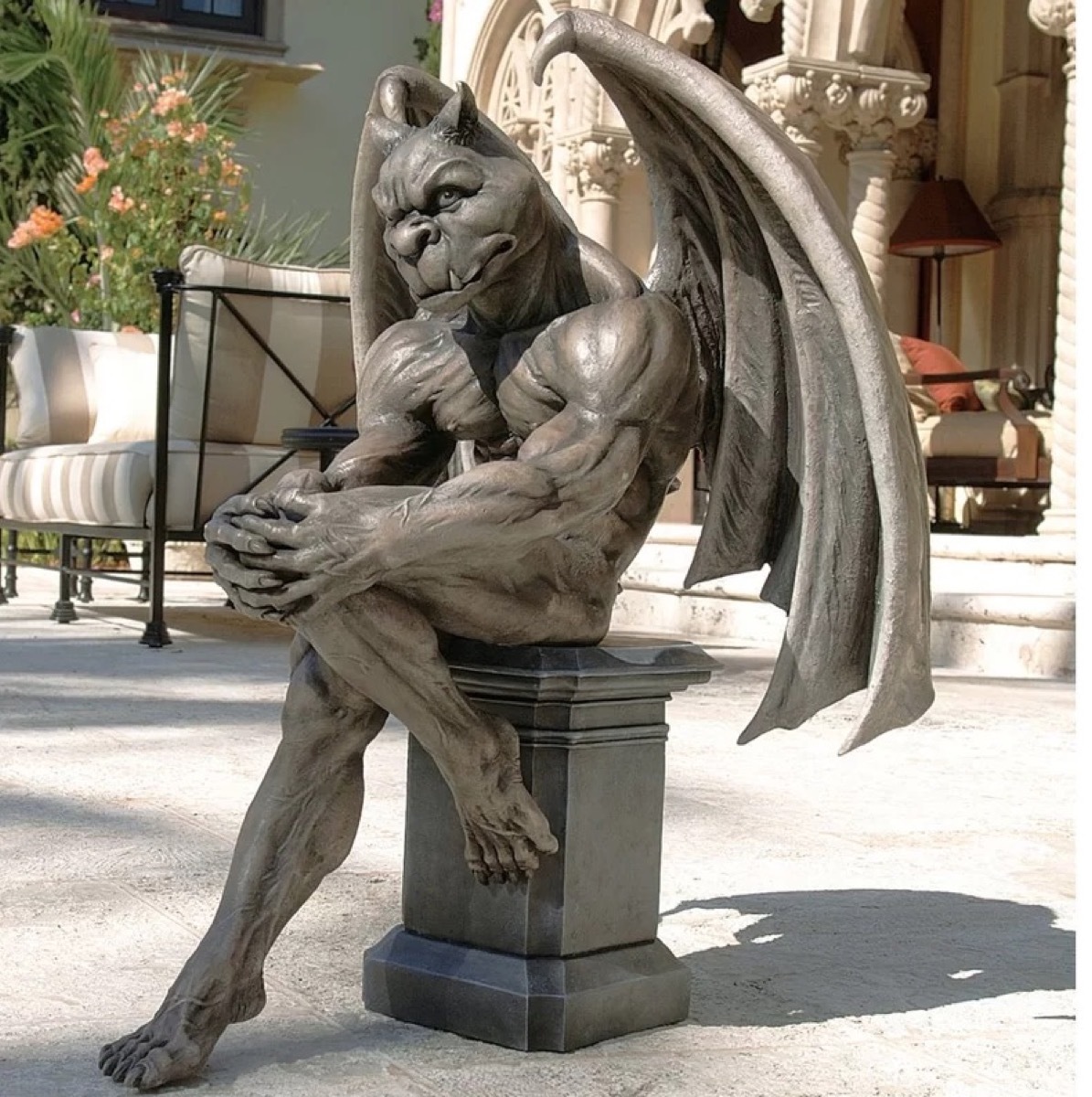 Muscular Gargoyle Decoration {Ugly Lawn Decorations}