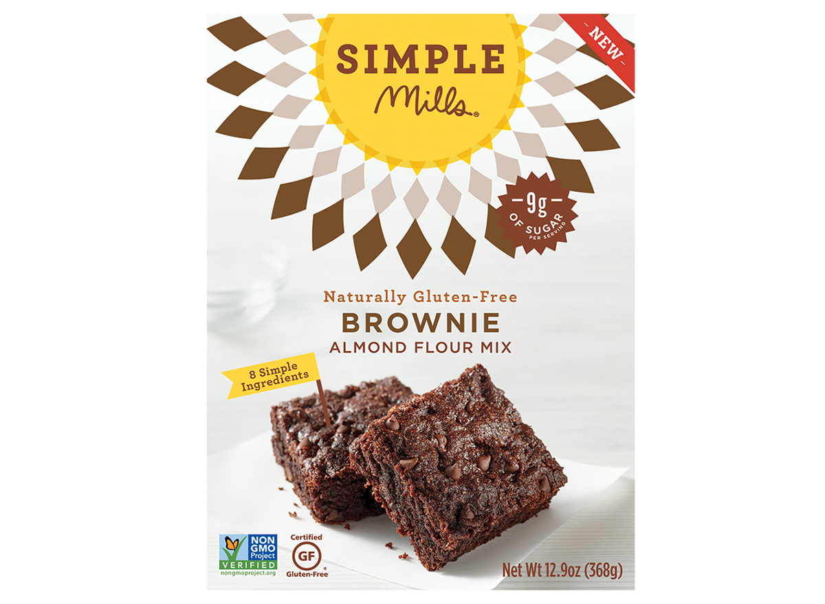 simple mills brownie almond flour mix box