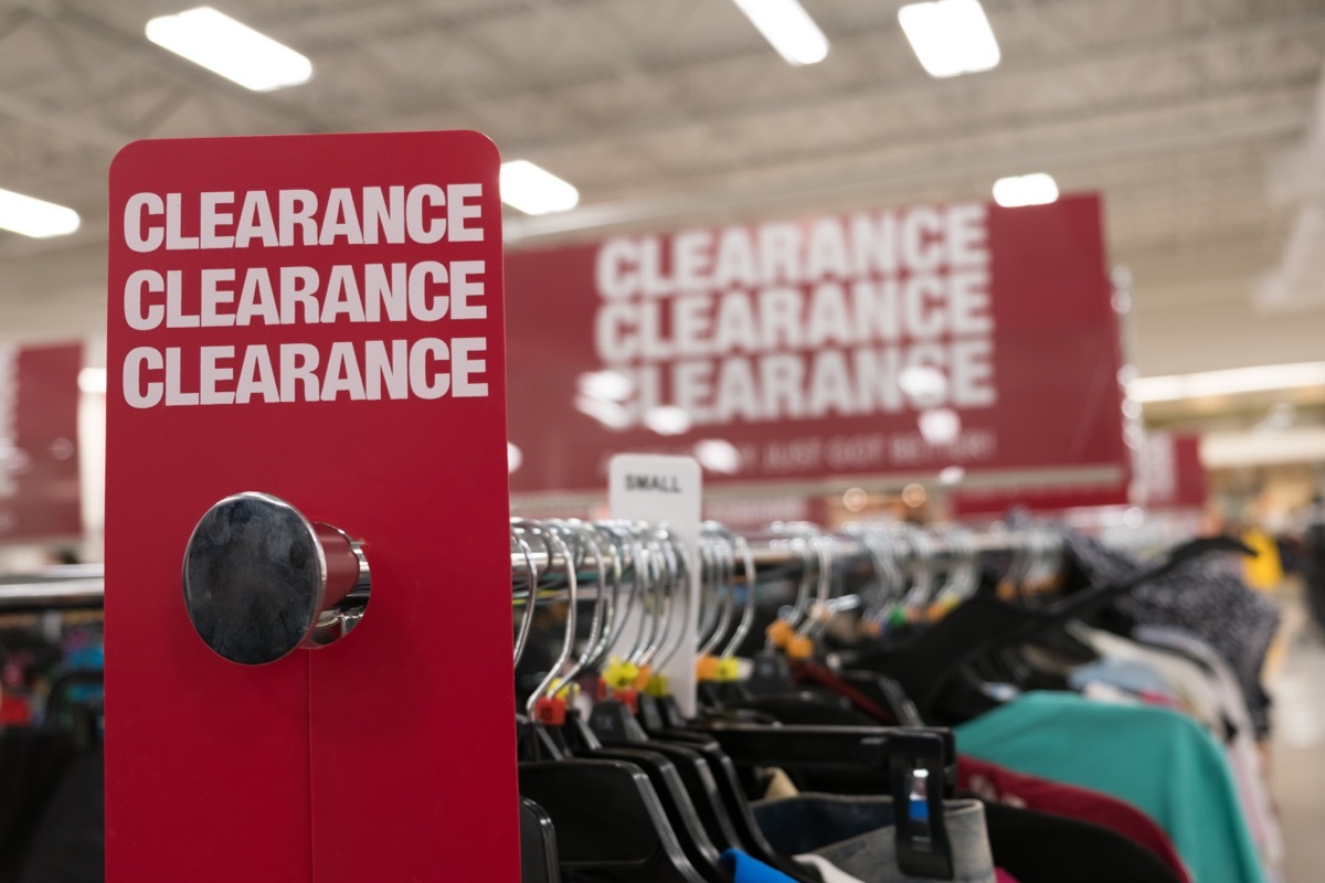 items on clearance rack