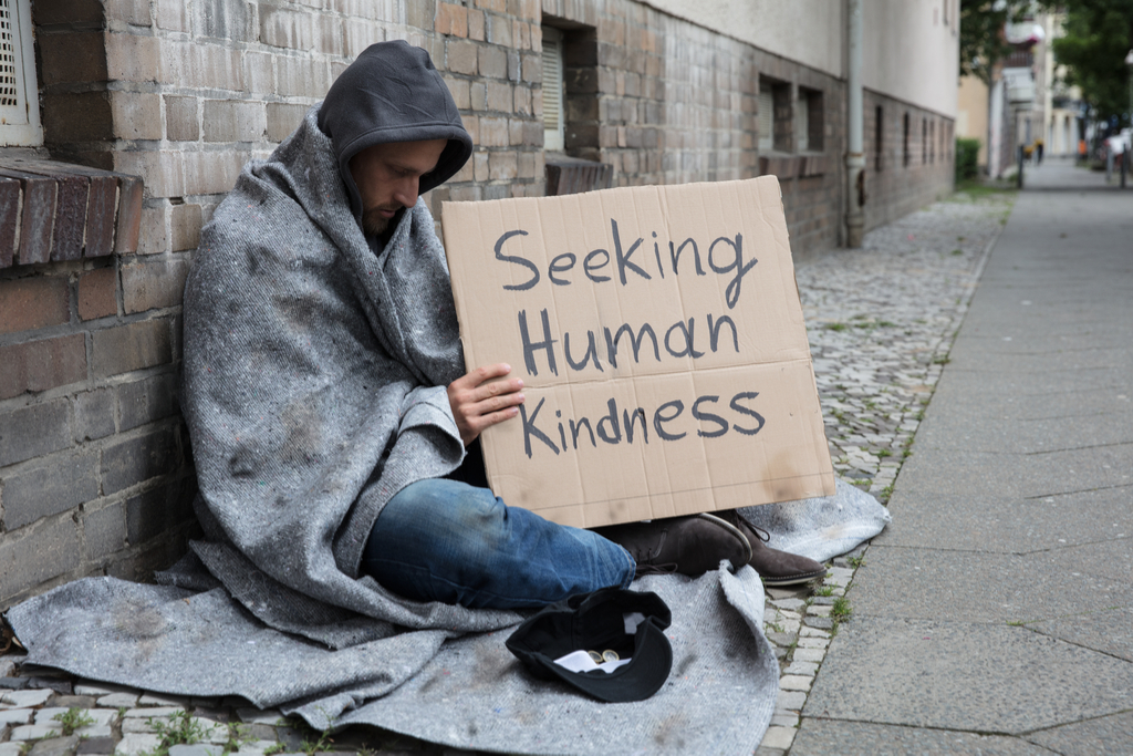 Homeless Man with Sign Pay it Forward Stories