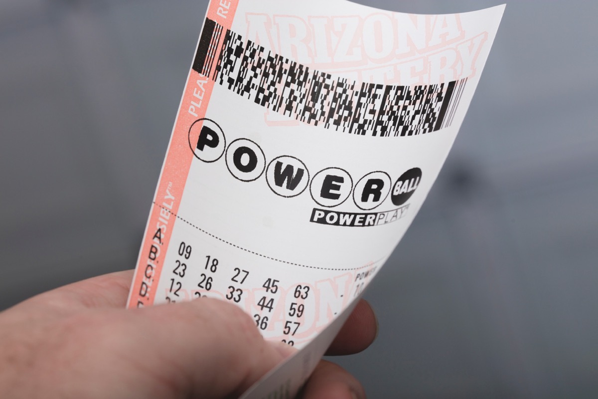 holding a powerball ticket