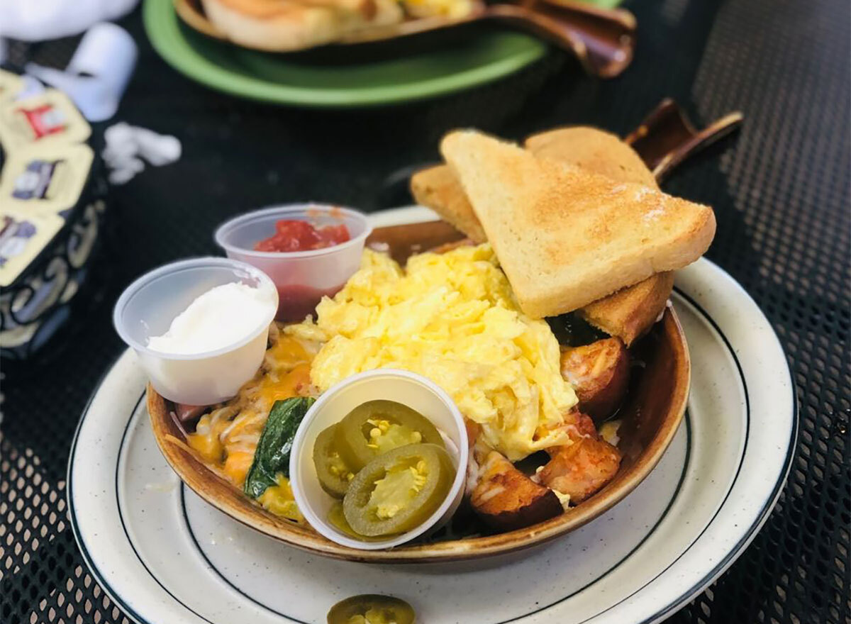 eggs and toast from main street cafe utah