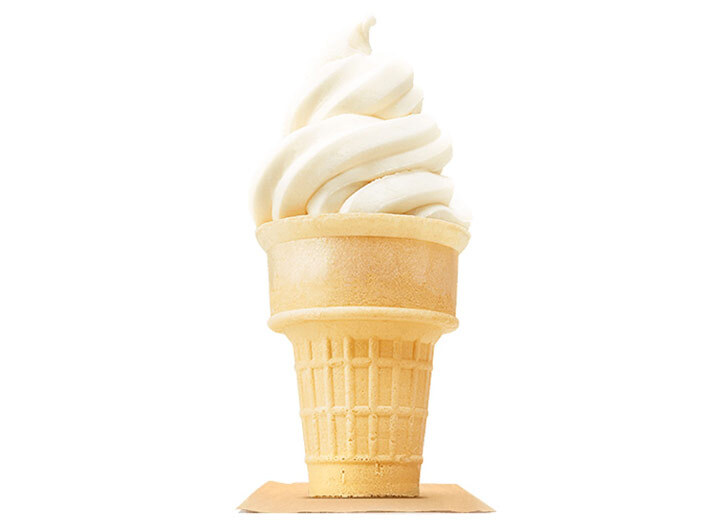 Burger king vanilla soft serve ice cream cone