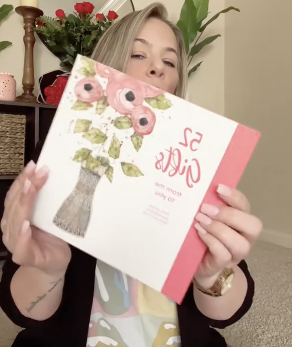 Female shopping influencer at home showing products from Dollar Tree