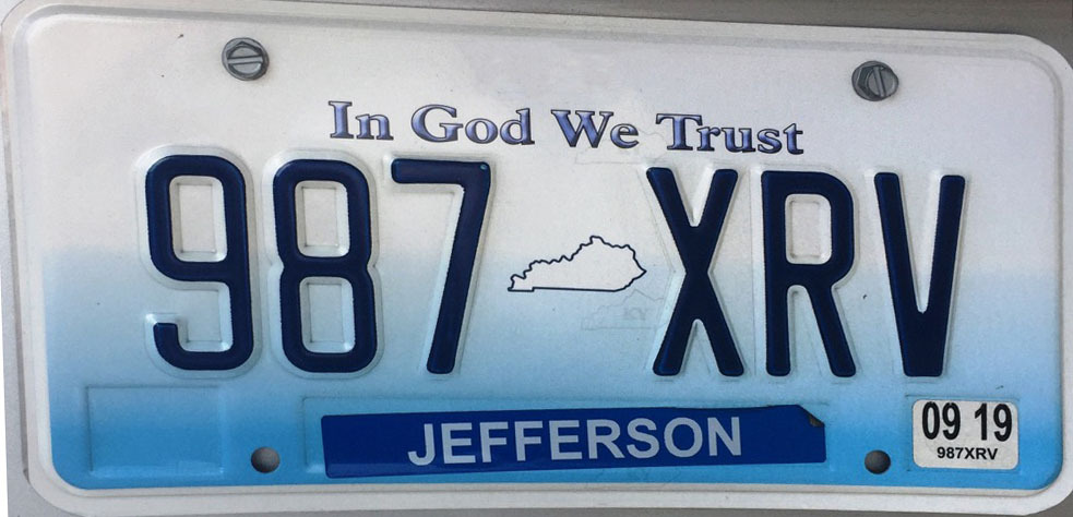 kentucky license plate photoshopped