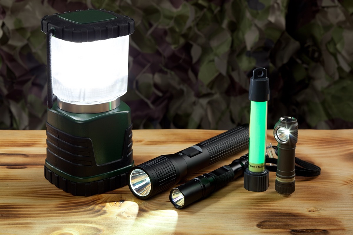 Group of flashlights and lantern.