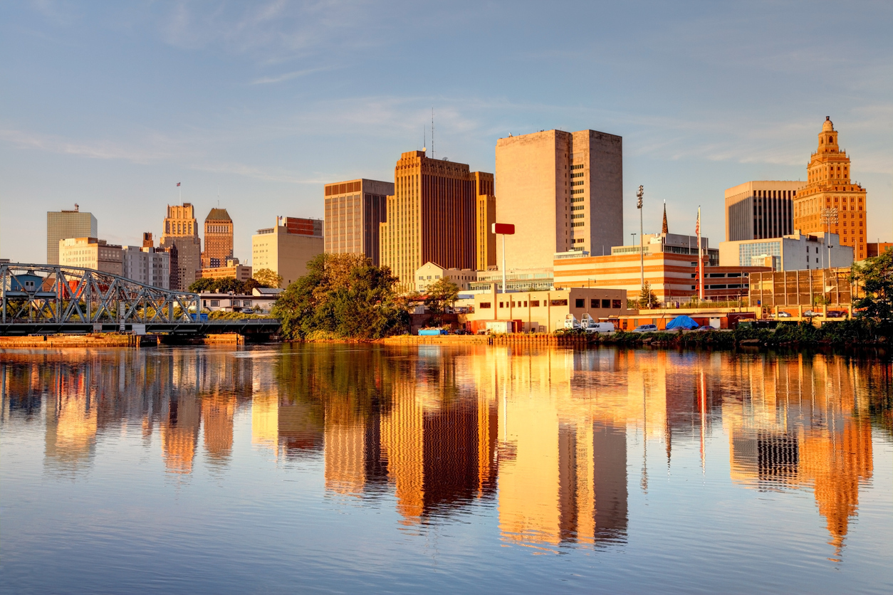 The skyline of Newark, New Jersey