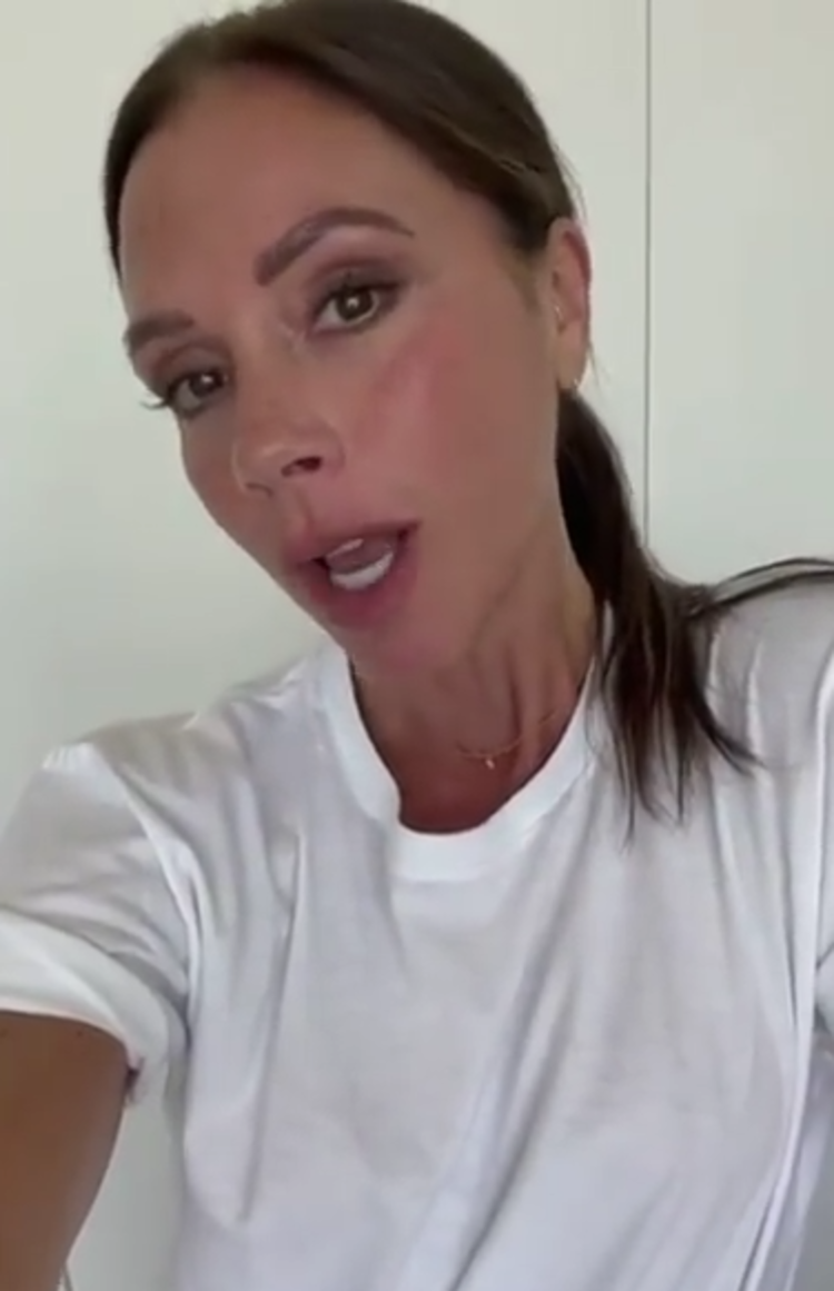 Screenshot of Victoria Beckham sharing her International Women's Day message