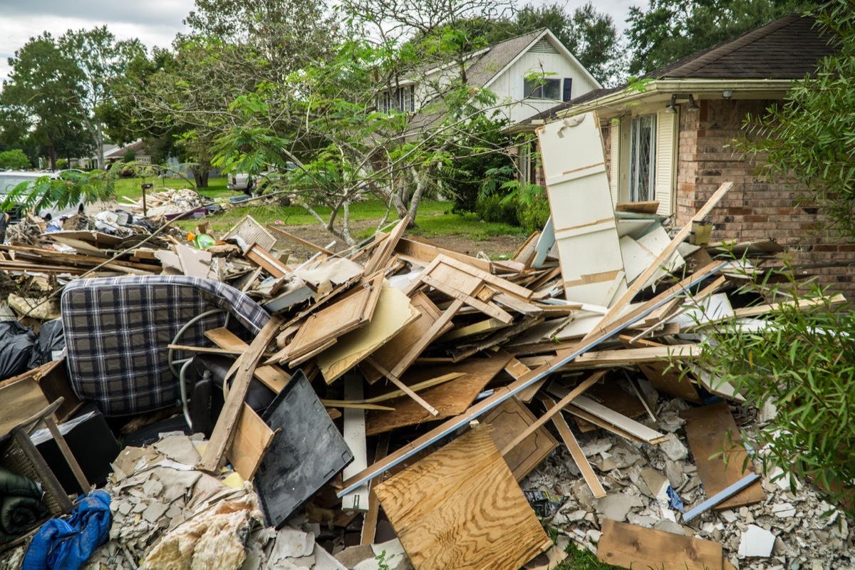 Home destroyed by hurricane