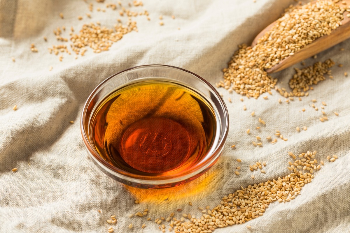 sesame oil in bowl