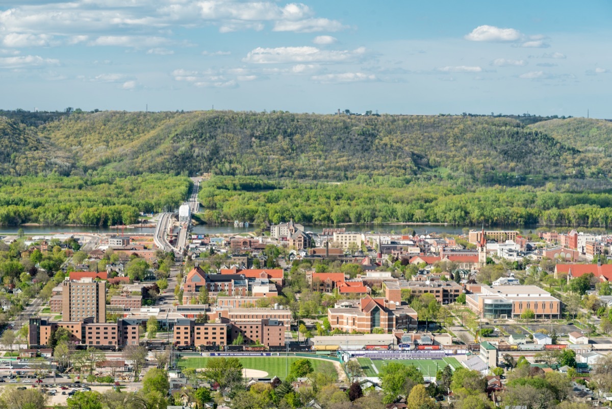 bird view of winona mn