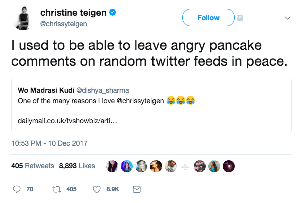 Chrissy Teigen Tweets