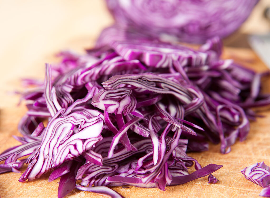 Red cabbage chopped