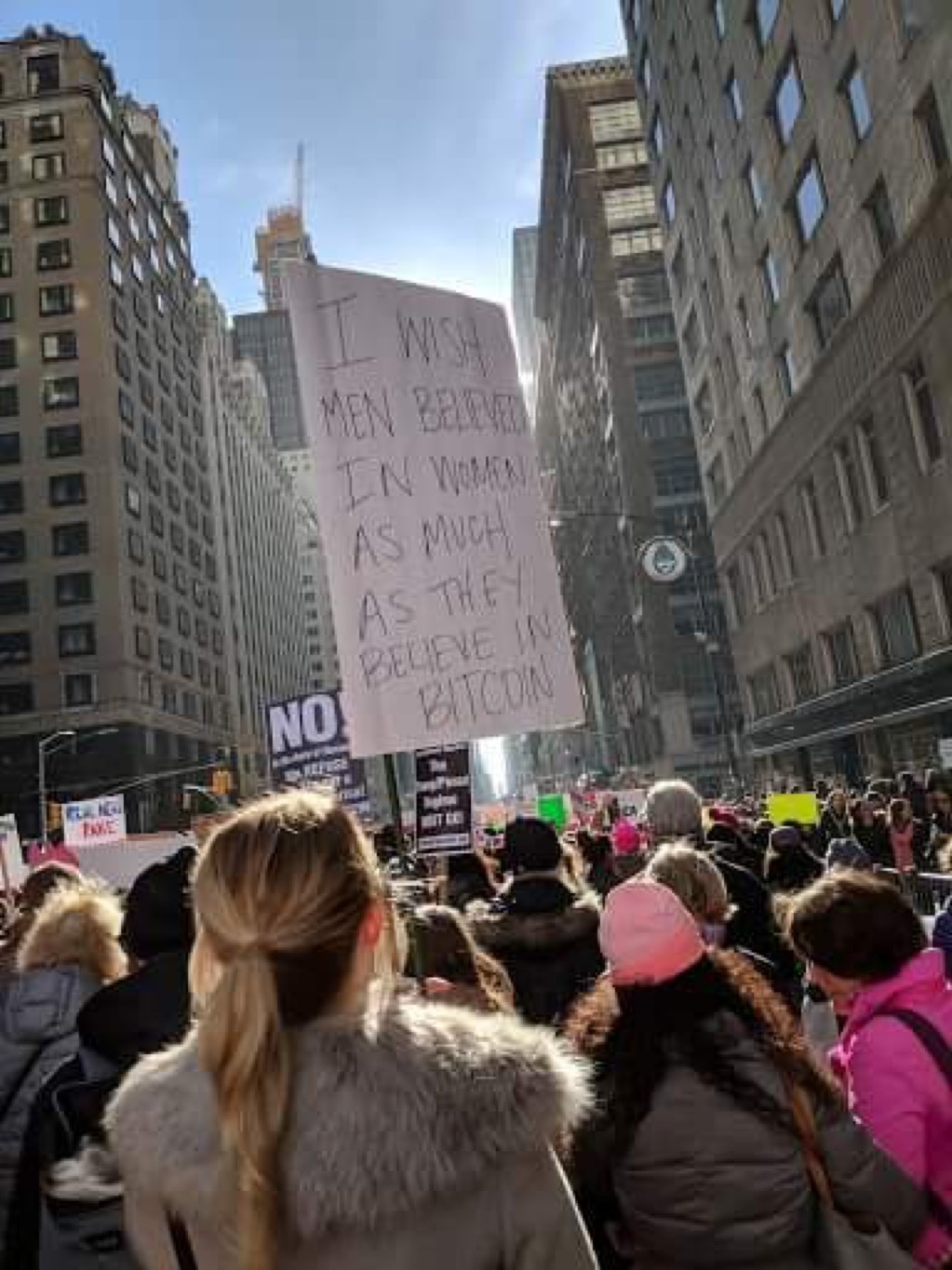 sign from womens march 2018