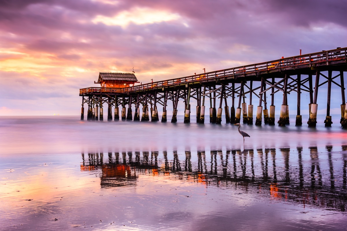 landscape photo of a piece and Cocoa Beach, Florida at sunset