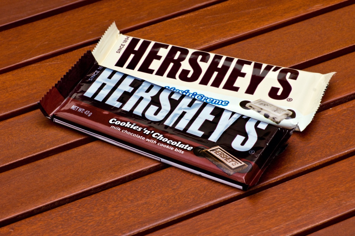 two hershey bars