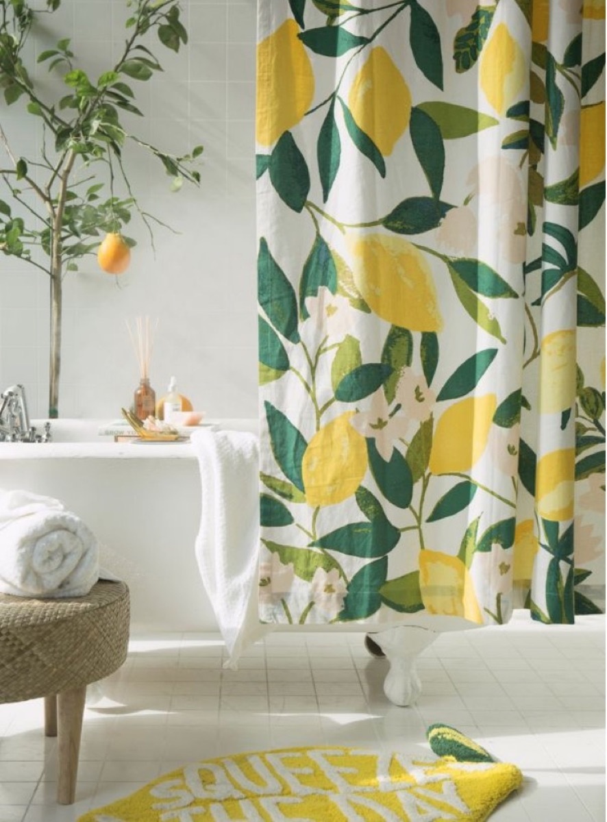 fruit shower curtain cheap home upgrades