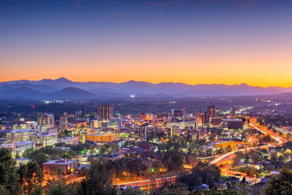 asheville at sunset