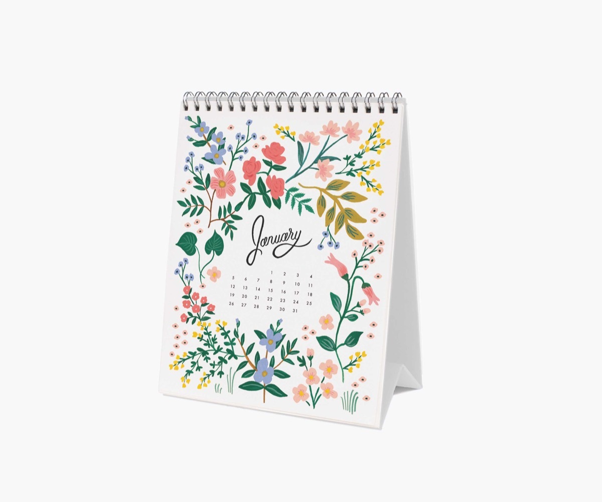 floral monthly calendar