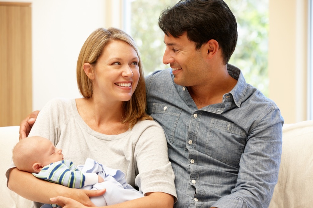 Couple with Newborn Baby Hair Thinning