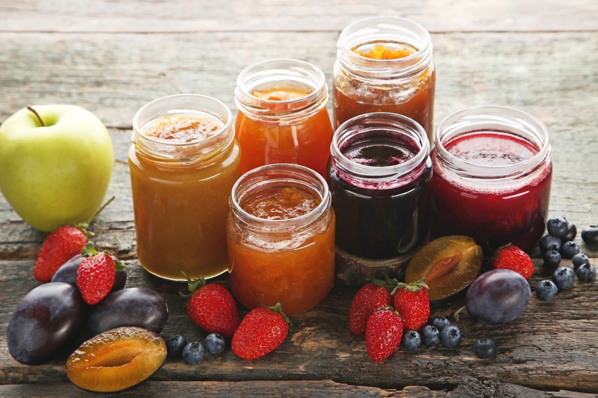 jam and jelly jars surrounded by fruit, who wants to be a millionaire