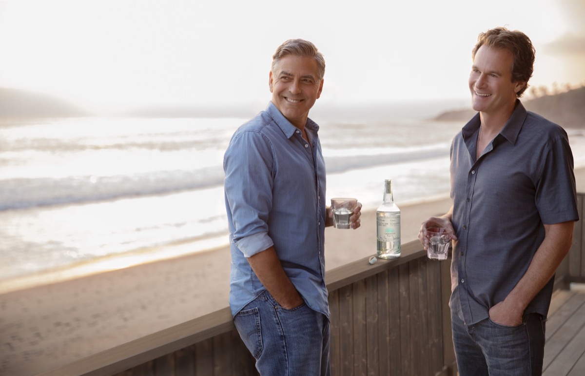 rande gerber and george clooney drinking casamigos tequila in malibu