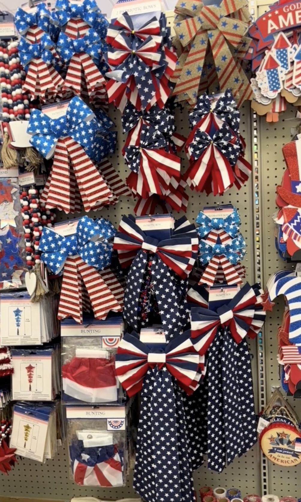 July 4th decorations at Dollar Tree