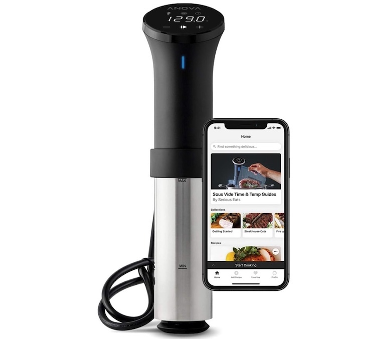 An Anova sous vide precision cooker