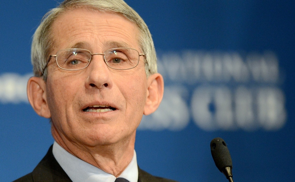 dr. anthony fauci in front of microphone