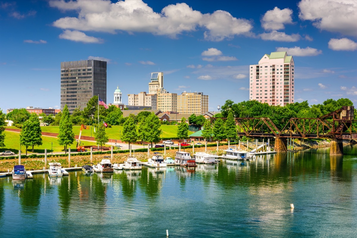 Downtown skyline savannah river augusta Georgia