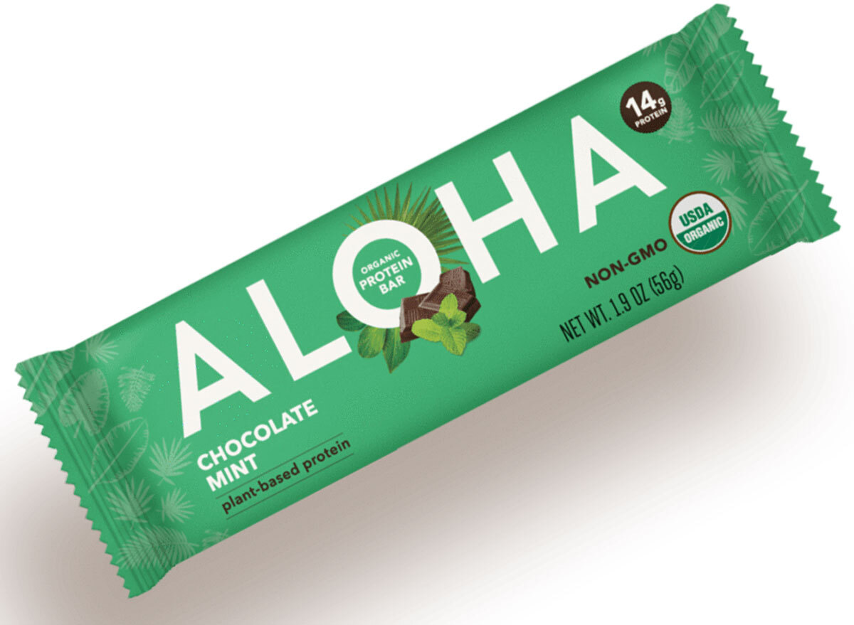 Aloha chocolate mint protein bar