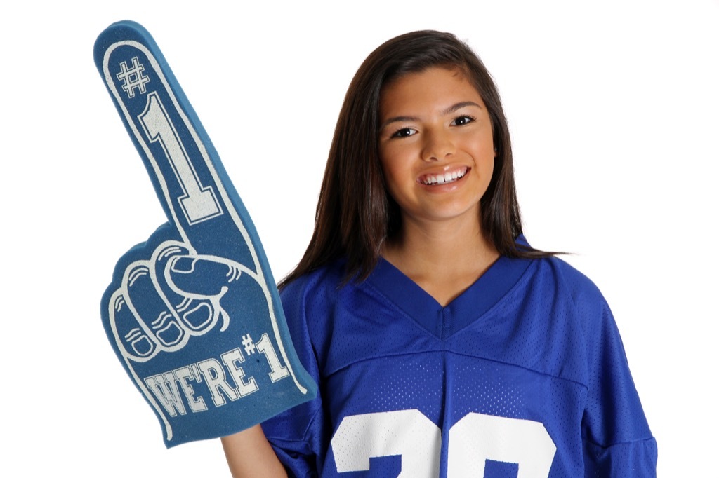 woman wearing sports jersey