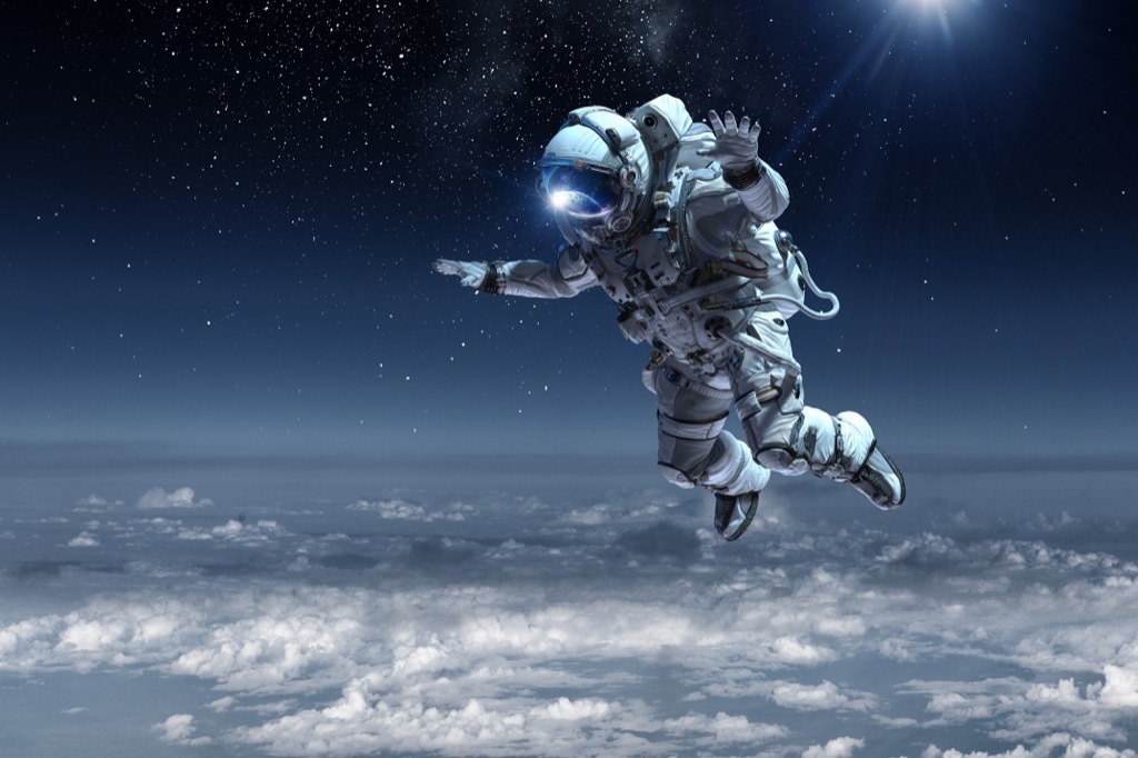 astronaut floating in space